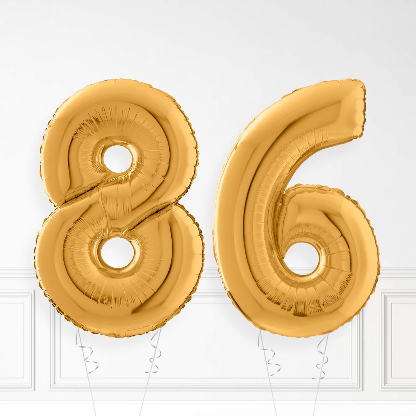 Inflated Gold Foil Number Balloon