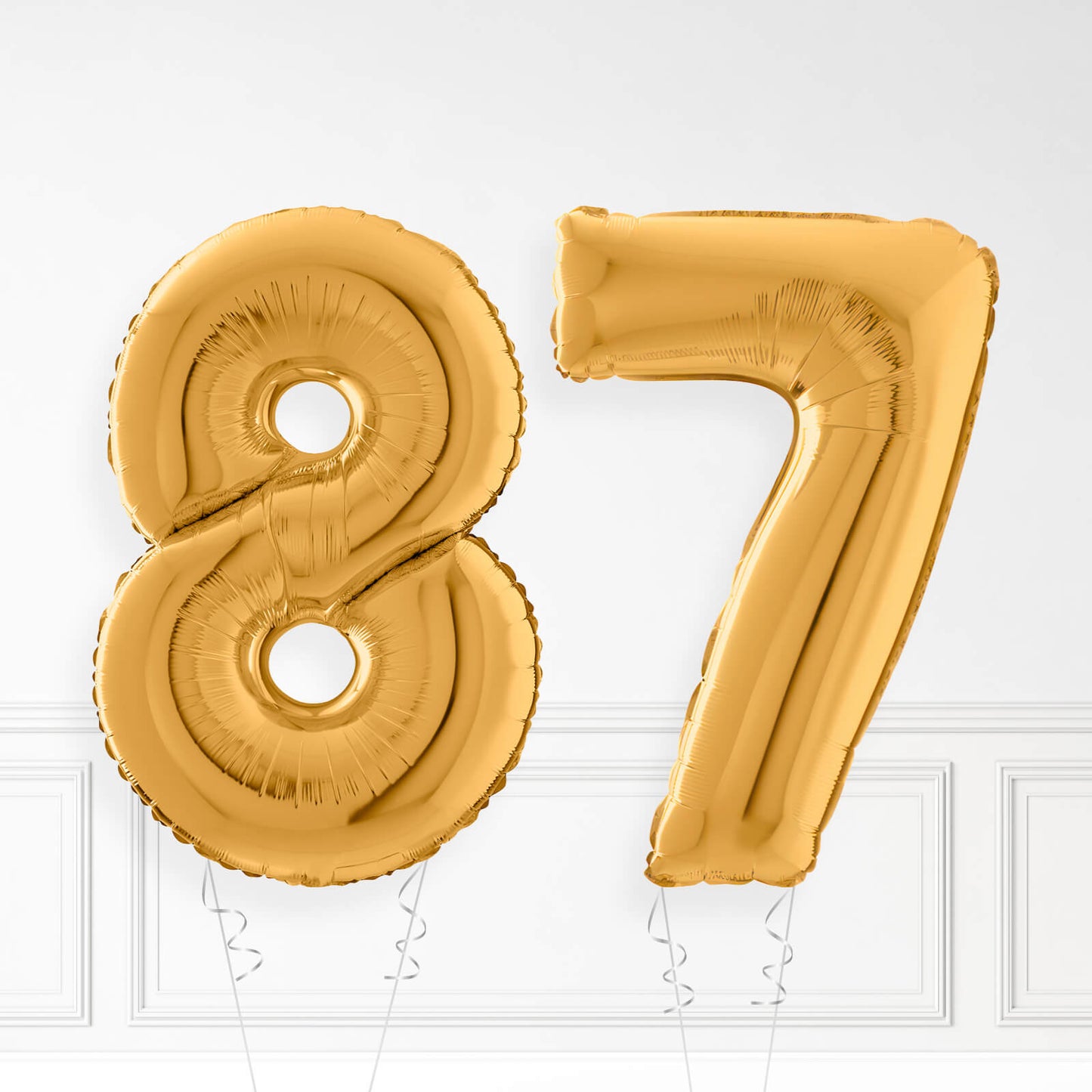 Inflated Gold Foil Number Balloon