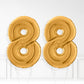 Inflated Gold Foil Number Balloon