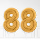 Inflated Gold Foil Number Balloon