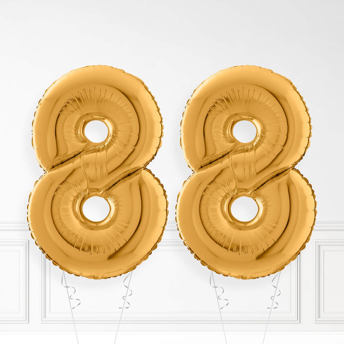 Inflated Gold Foil Number Balloon