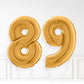 Inflated Gold Foil Number Balloon