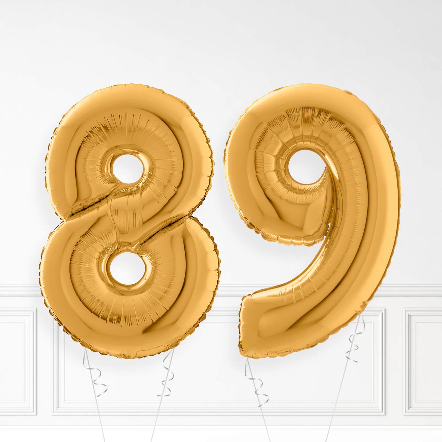 Inflated Gold Foil Number Balloon