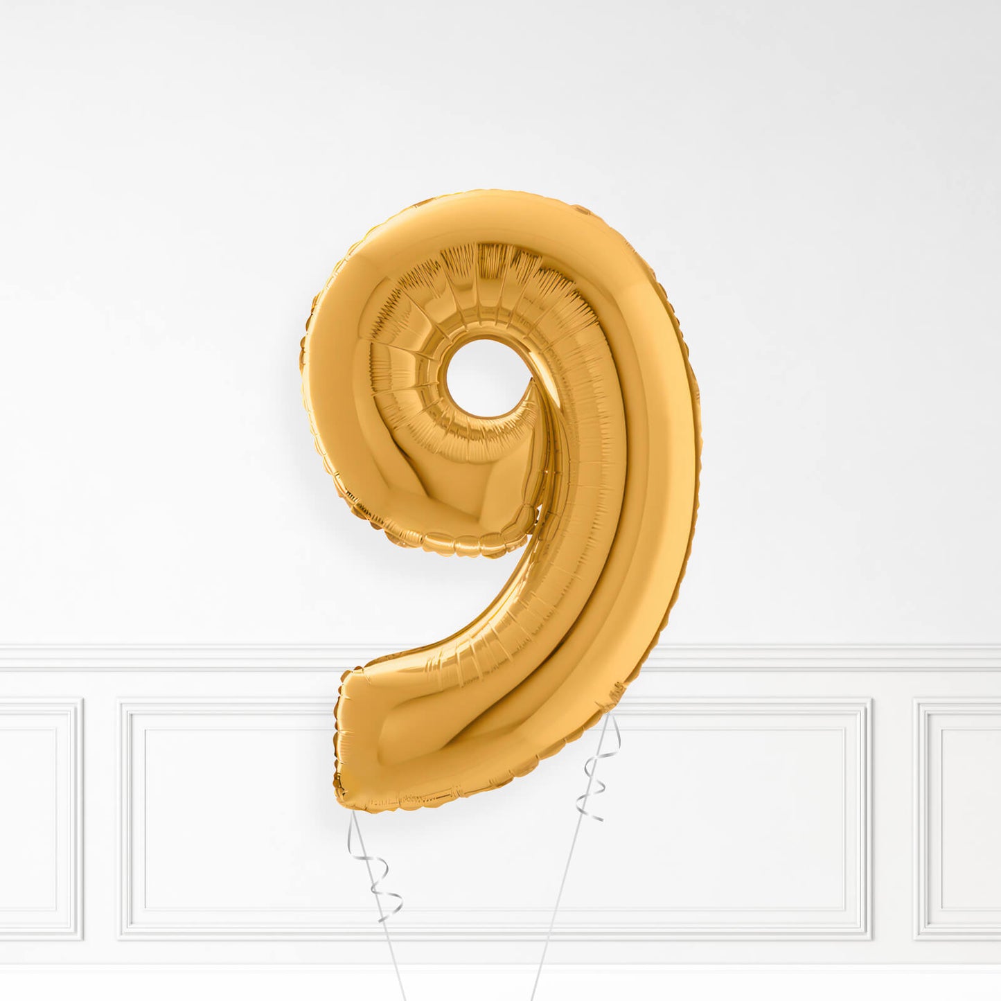 Inflated Gold Foil Number Balloon