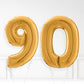 Inflated Gold Foil Number Balloon