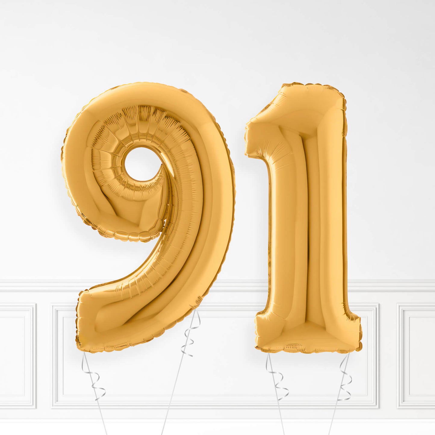 Inflated Gold Foil Number Balloon