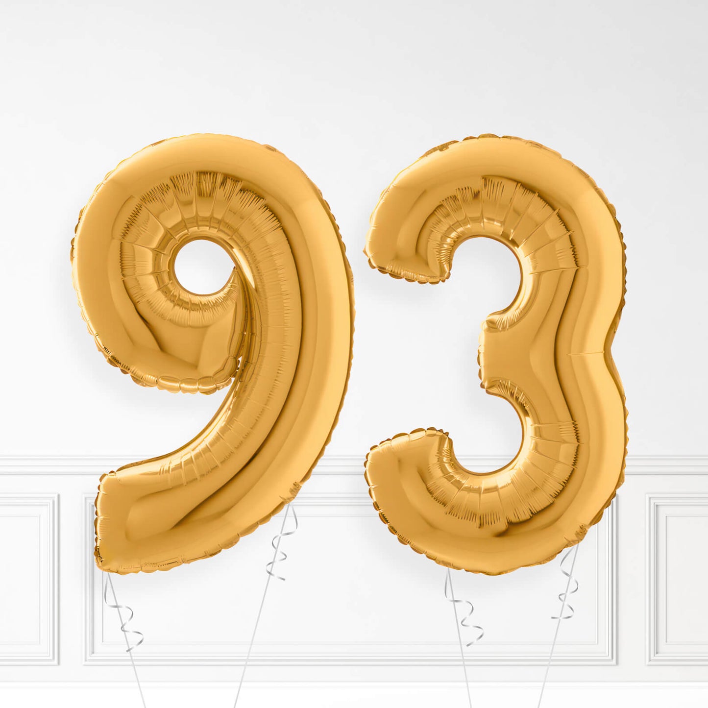 Inflated Gold Foil Number Balloon
