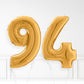 Inflated Gold Foil Number Balloon