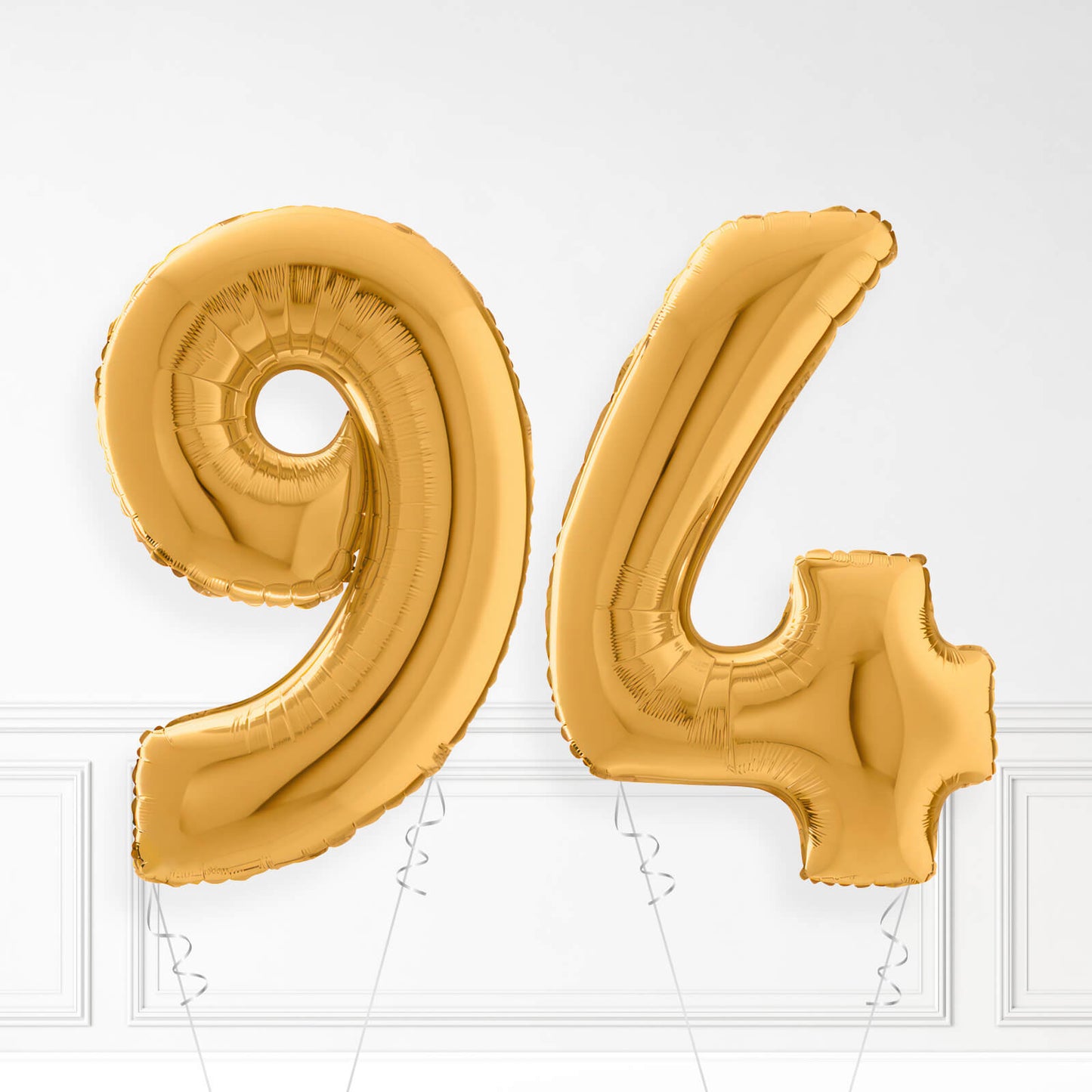 Inflated Gold Foil Number Balloon