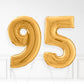 Inflated Gold Foil Number Balloon
