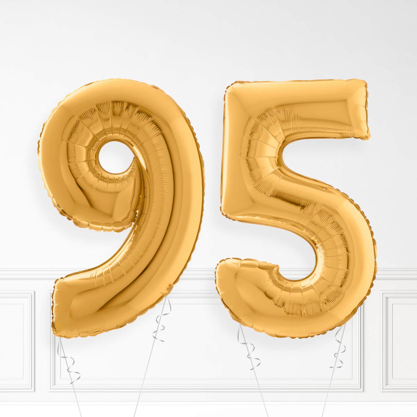 Inflated Gold Foil Number Balloon