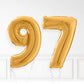 Inflated Gold Foil Number Balloon