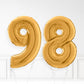 Inflated Gold Foil Number Balloon