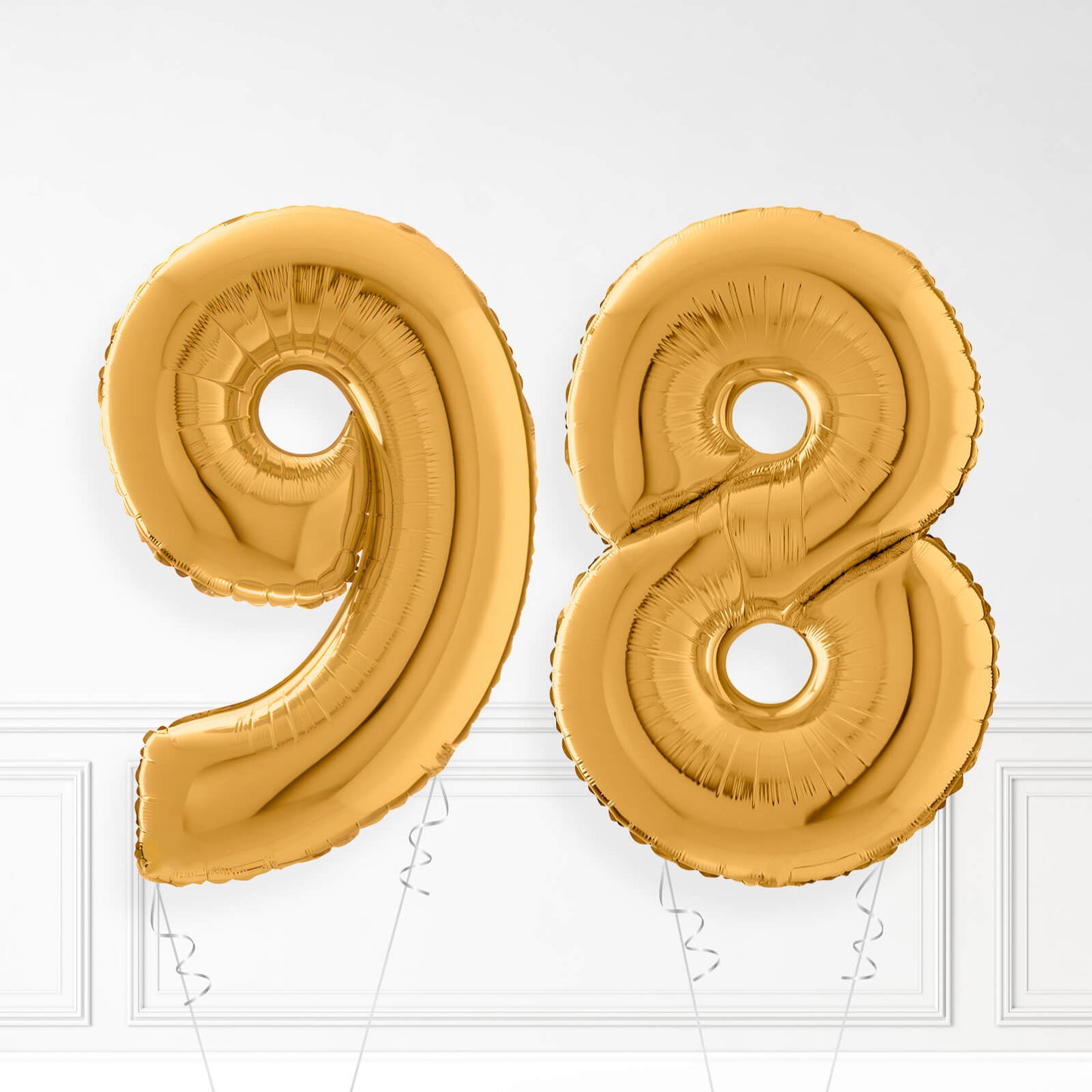 Inflated Gold Foil Number Balloon