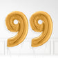 Inflated Gold Foil Number Balloon