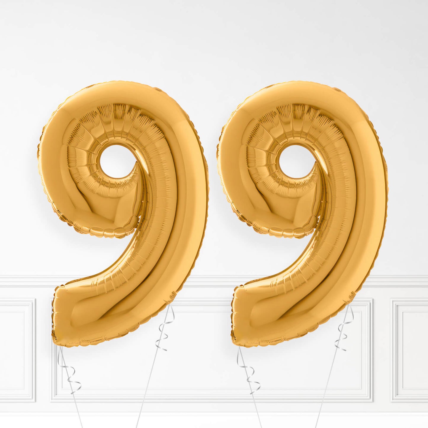 Inflated Gold Foil Number Balloon