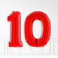 Inflated Red Foil Number Balloon