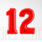 Inflated Red Foil Number Balloon