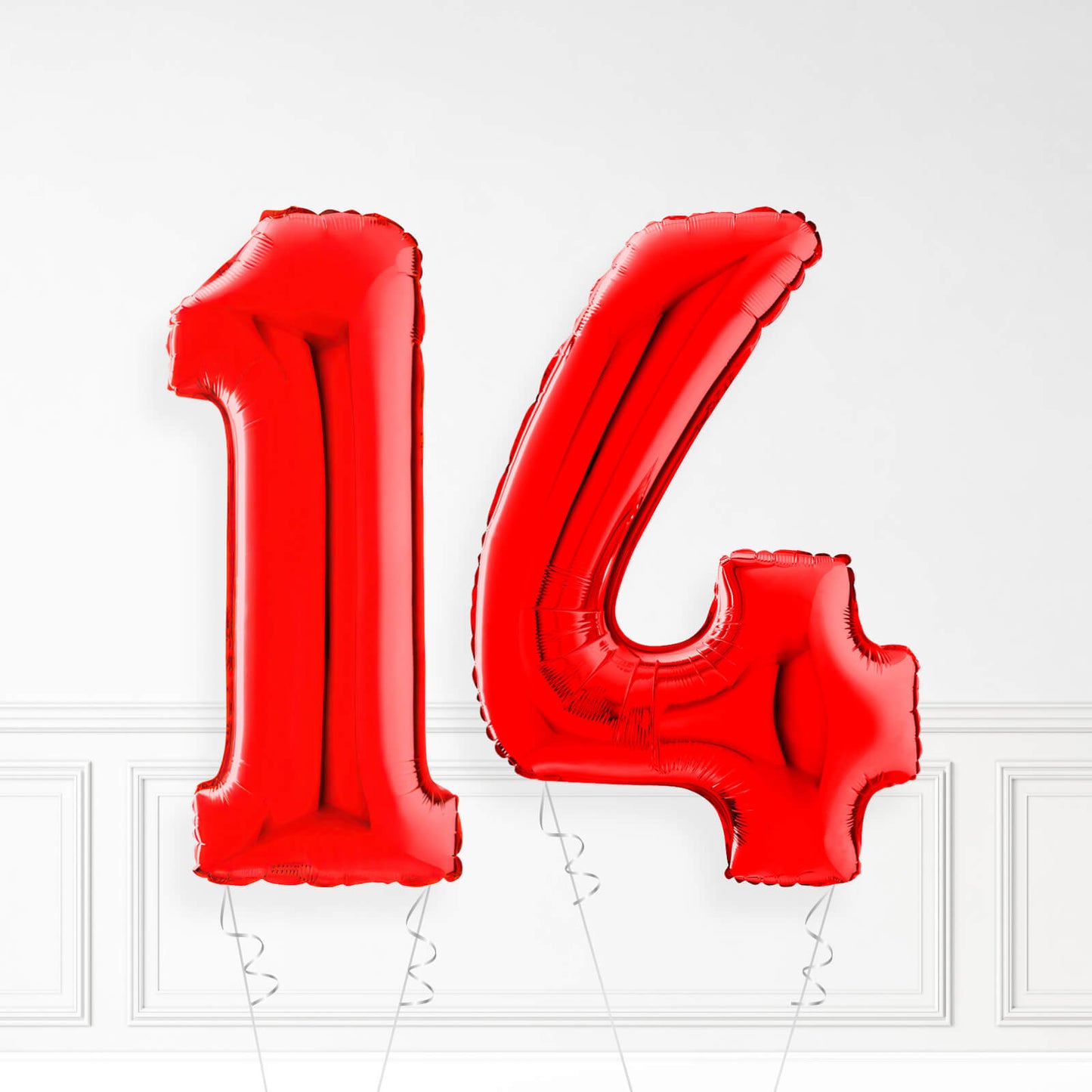 Inflated Red Foil Number Balloon