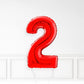 Inflated Red Foil Number Balloon