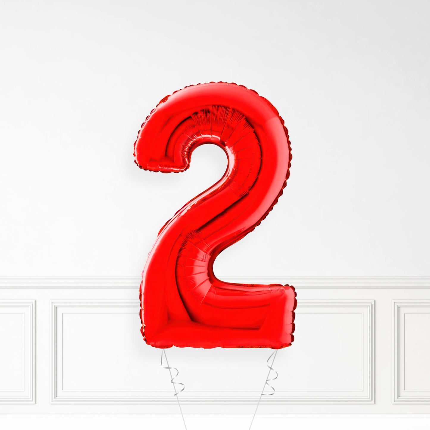 Inflated Red Foil Number Balloon