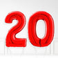 Inflated Red Foil Number Balloon