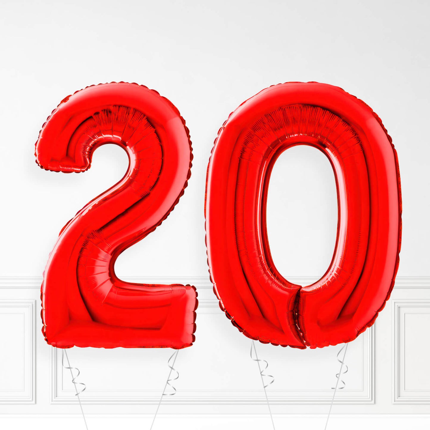 Inflated Red Foil Number Balloon