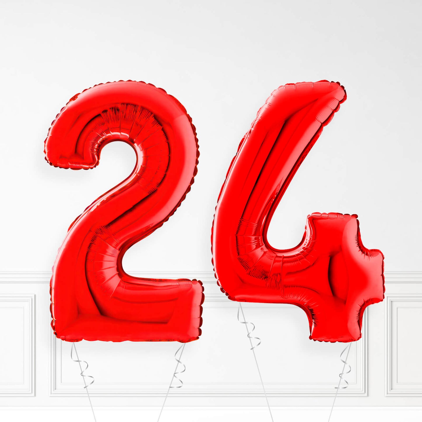 Inflated Red Foil Number Balloon