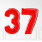 Inflated Red Foil Number Balloon