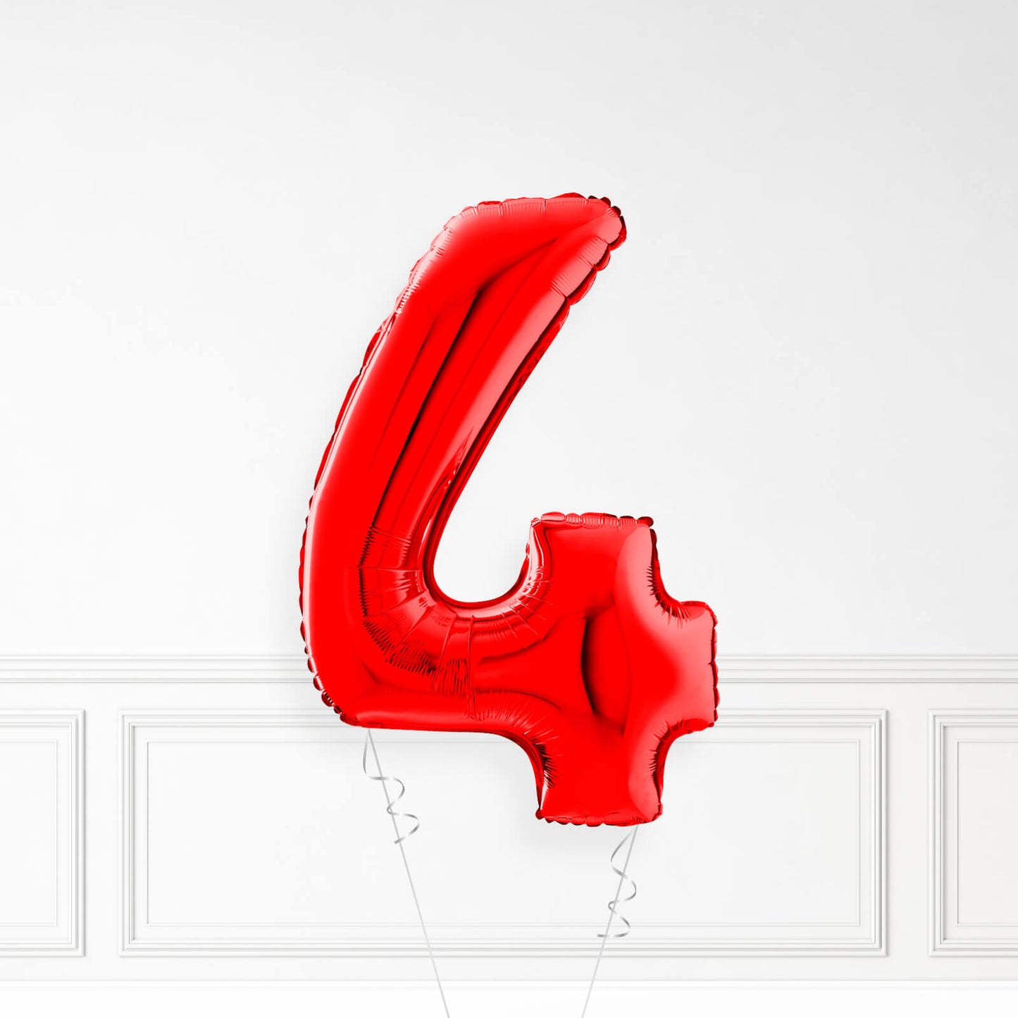 Inflated Red Foil Number Balloon