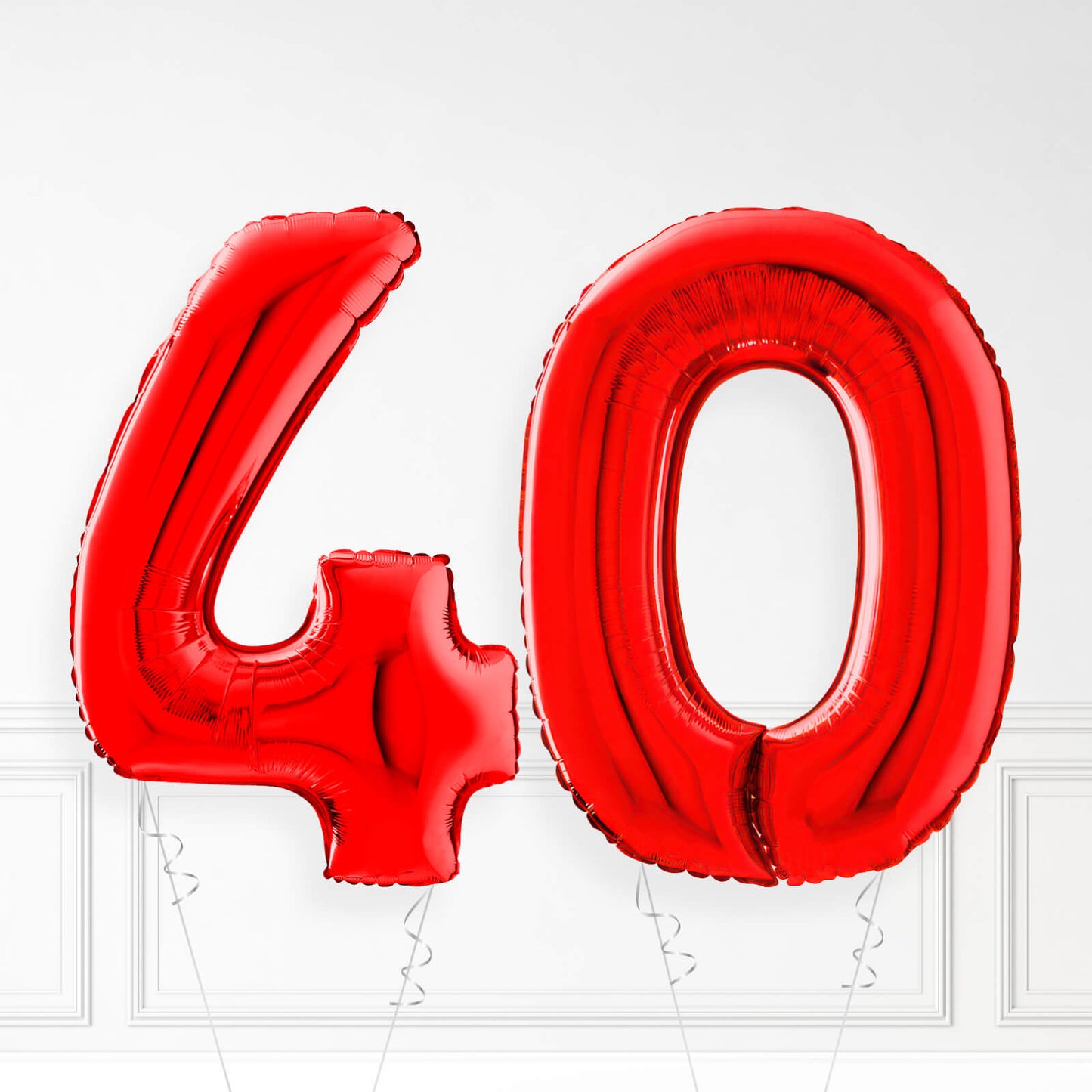Inflated Red Foil Number Balloon
