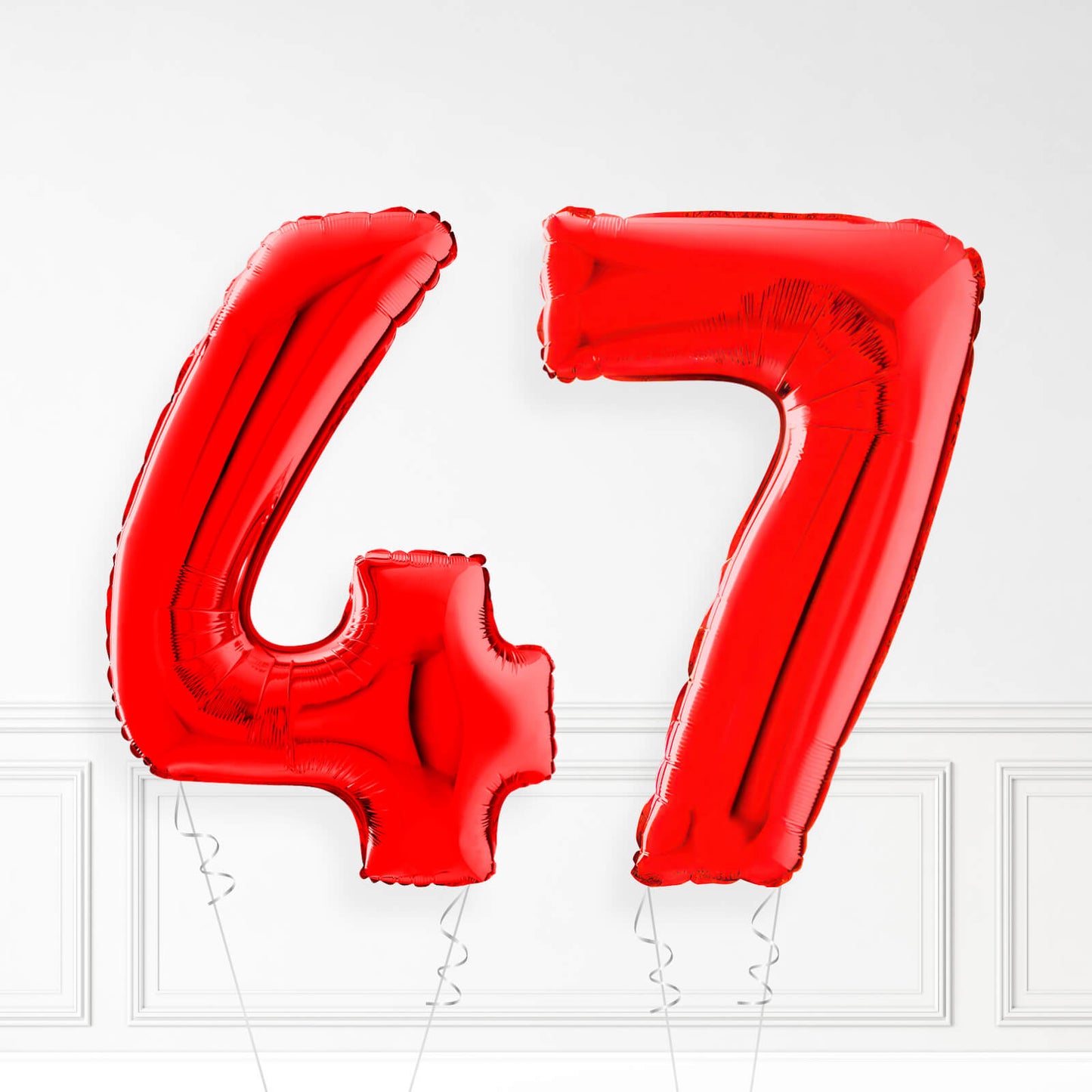 Inflated Red Foil Number Balloon