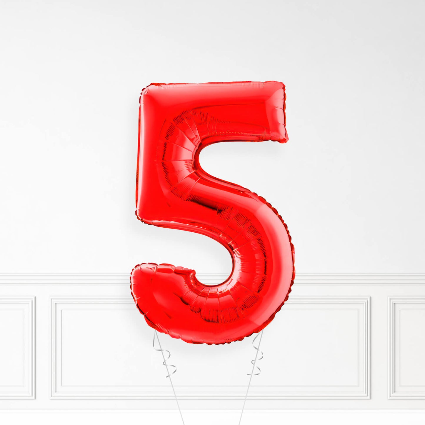Inflated Red Foil Number Balloon