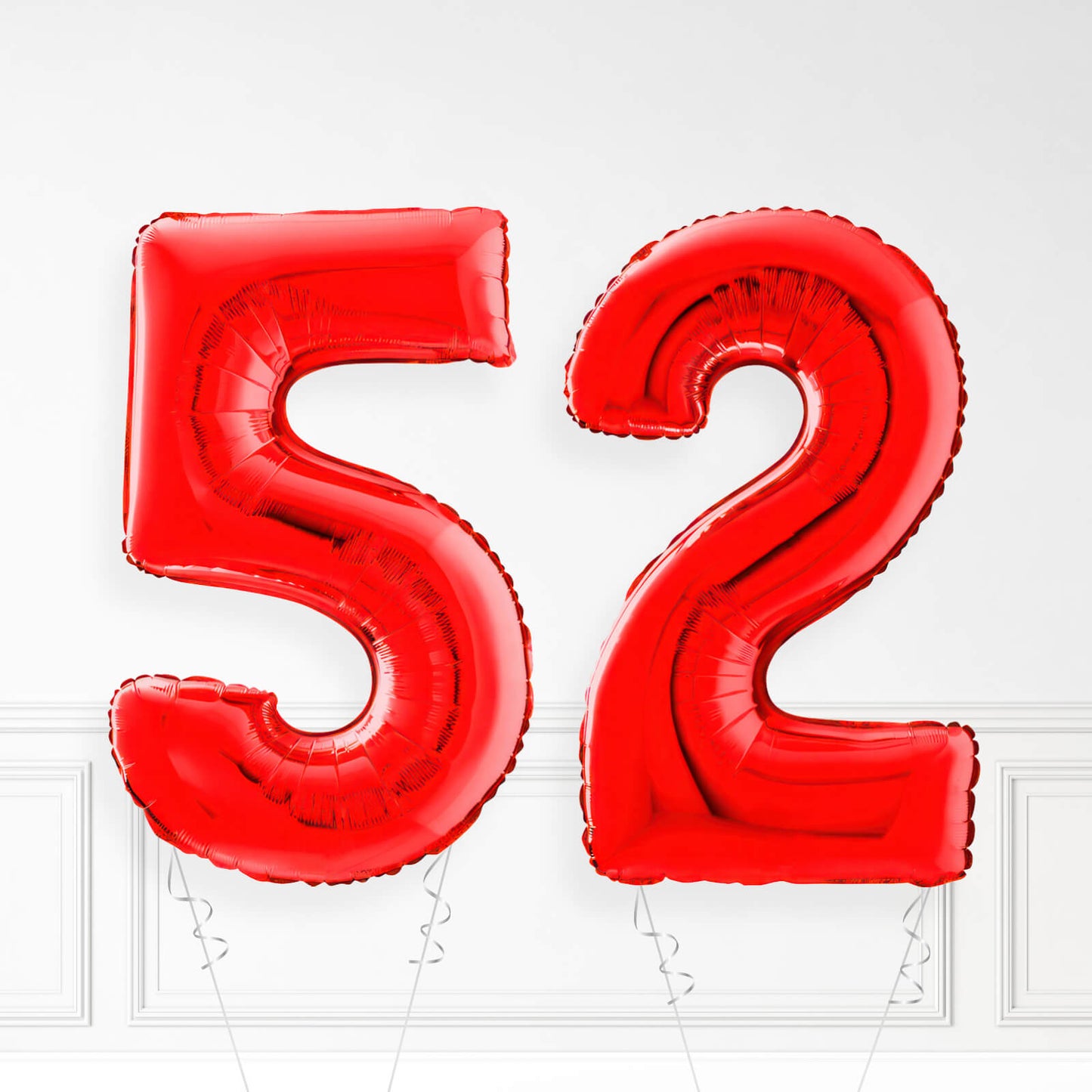 Inflated Red Foil Number Balloon