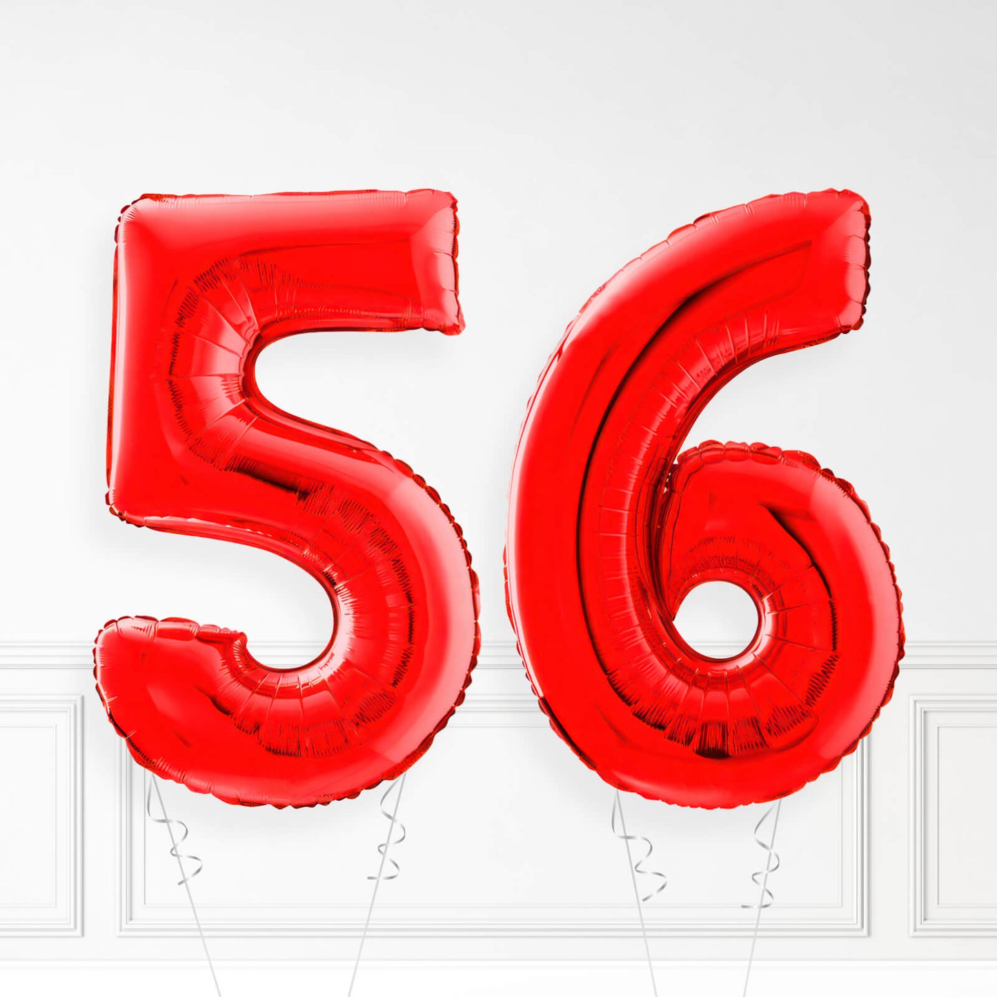 Inflated Red Foil Number Balloon