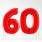 Inflated Red Foil Number Balloon