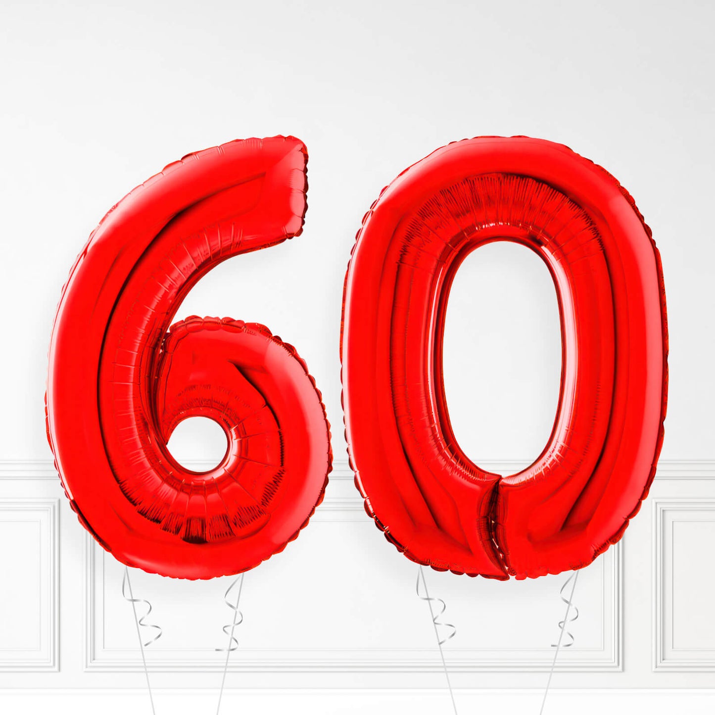 Inflated Red Foil Number Balloon