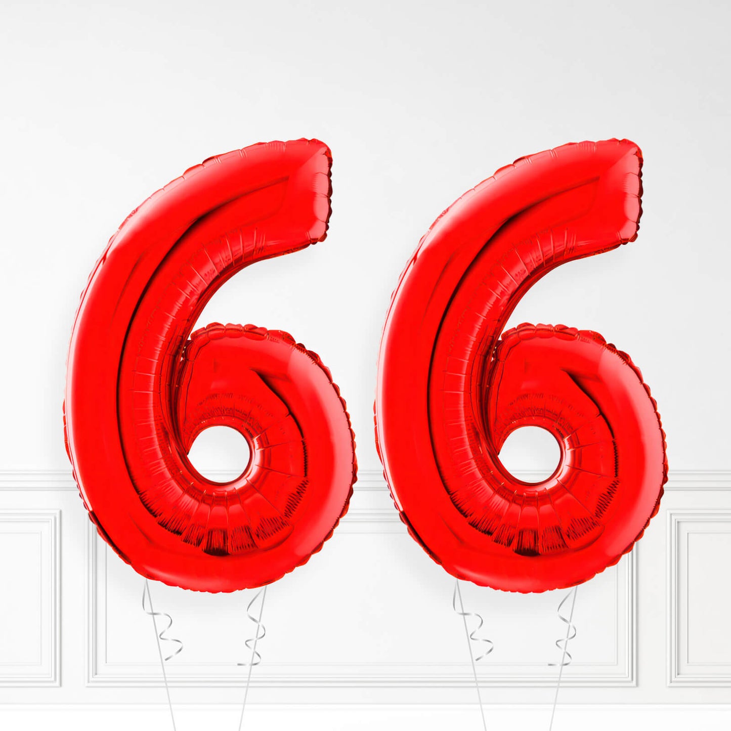 Inflated Red Foil Number Balloon