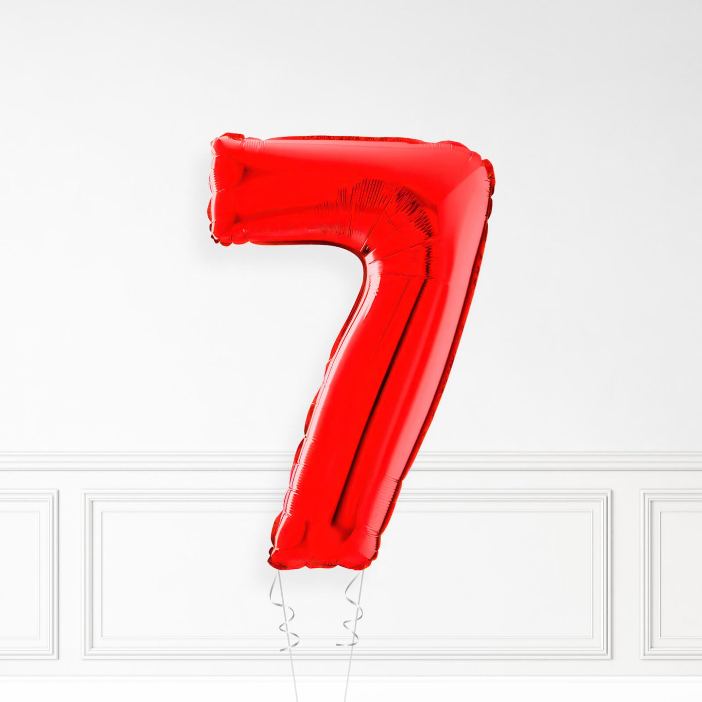 Inflated Red Foil Number Balloon