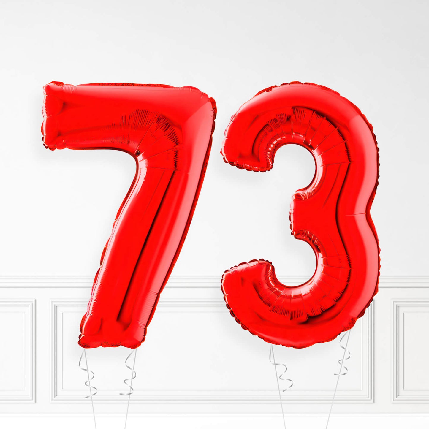 Inflated Red Foil Number Balloon