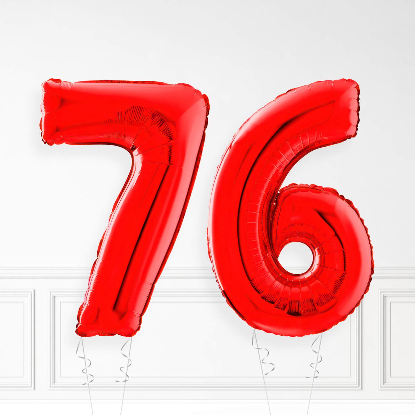 Inflated Red Foil Number Balloon