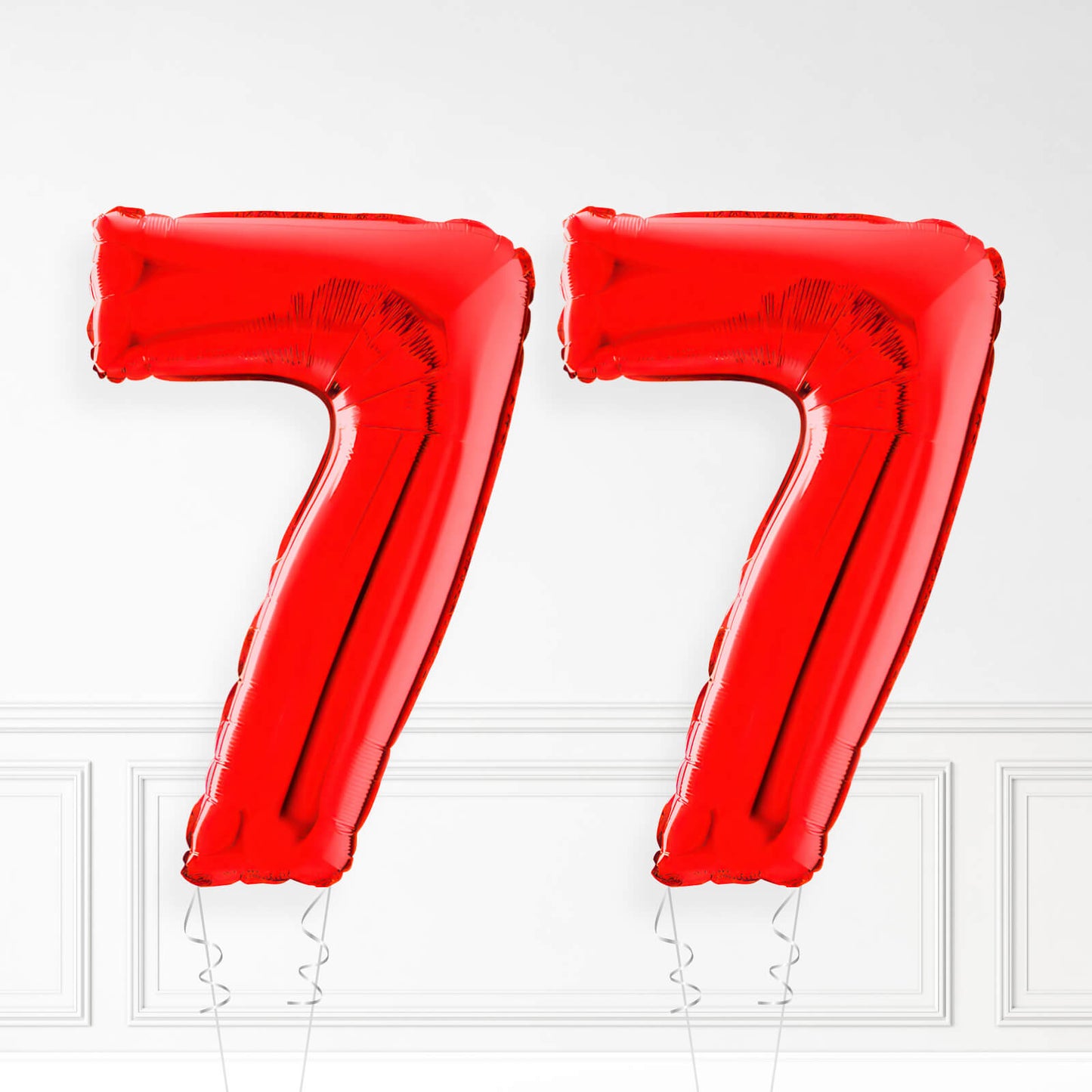 Inflated Red Foil Number Balloon