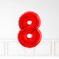 Inflated Red Foil Number Balloon