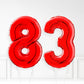 Inflated Red Foil Number Balloon