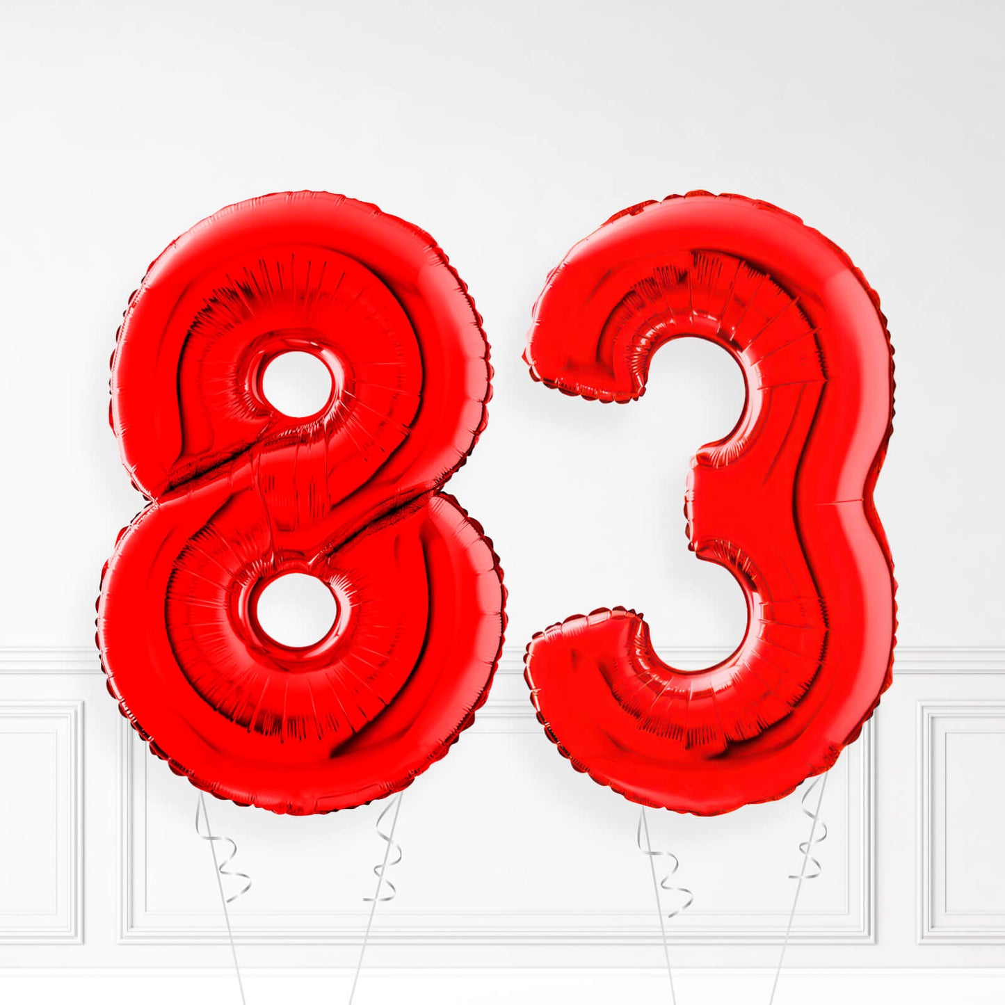 Inflated Red Foil Number Balloon