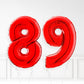 Inflated Red Foil Number Balloon