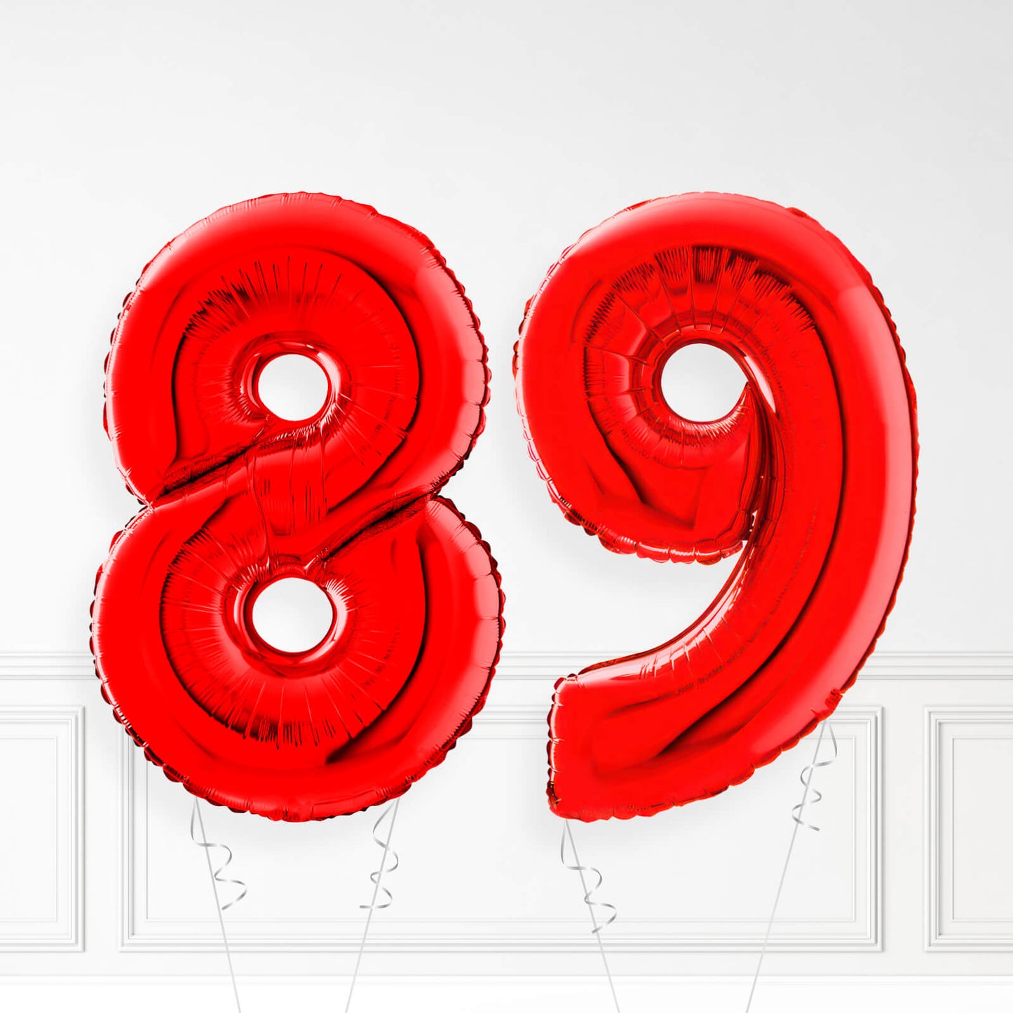 Inflated Red Foil Number Balloon