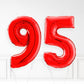Inflated Red Foil Number Balloon