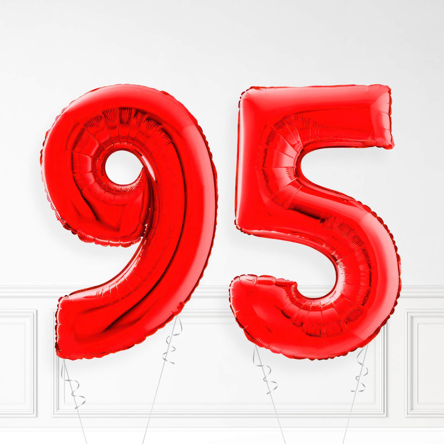 Inflated Red Foil Number Balloon