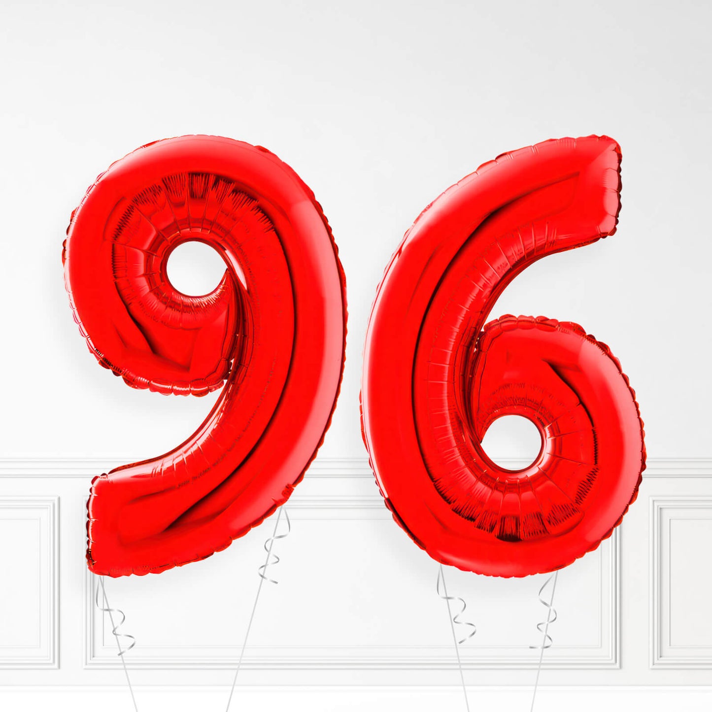 Inflated Red Foil Number Balloon